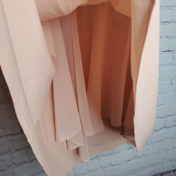 De Philo Peach Open Back Shortsleev Cocktail Dress - Picture 4 of 7